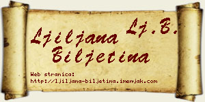 Ljiljana Biljetina vizit kartica